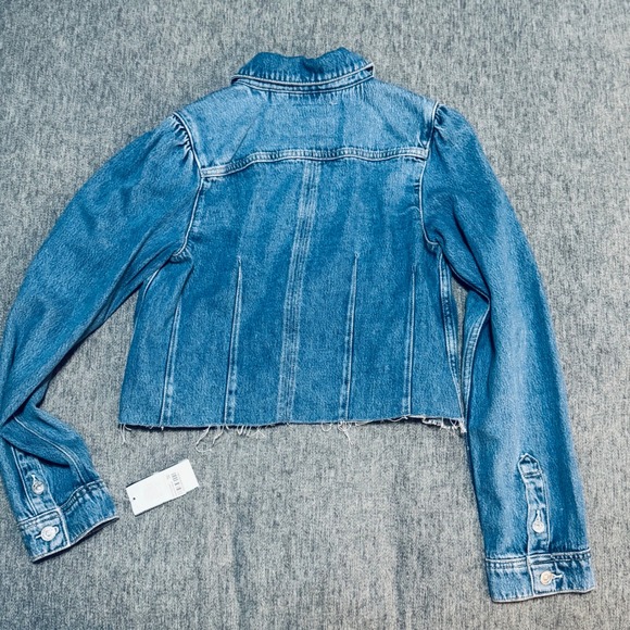 NWT PAIGE Pacey Cropped Denim Jacket Raw Hem Selah Blue Women S $249 - Picture 8 of 11